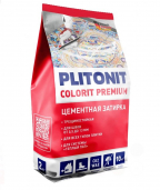 Затирка для швов плитки PLITONIT COLORIT Premium пакет (серая) - 2 кг