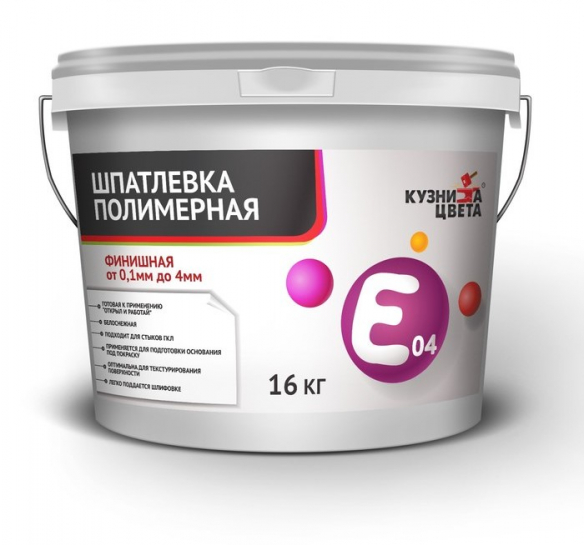 Шпатлевка финишная Е-04 "Кузница цвета", 16кг (ЛМ)