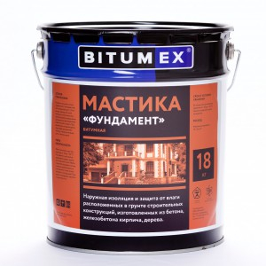 Мастика битумная BITUMEX "Фундамент", 18кг (ОМ)
