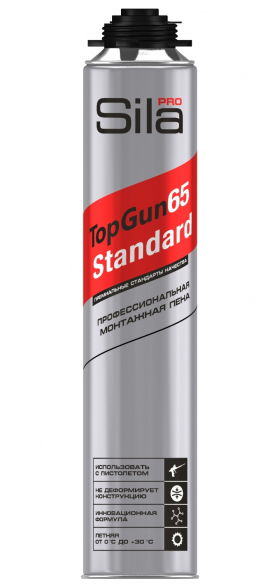 Пена монтажная профессиональная SILA PRO TOPGUN 65 STANDART, летняя, 850 мл