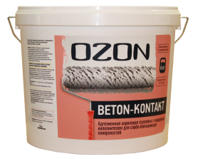 Грунтовка адгезионная акриловая OZON Beton-kontakt (ВД-АК 039), 6кг